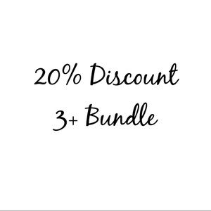 20% discount on 3+ bundle